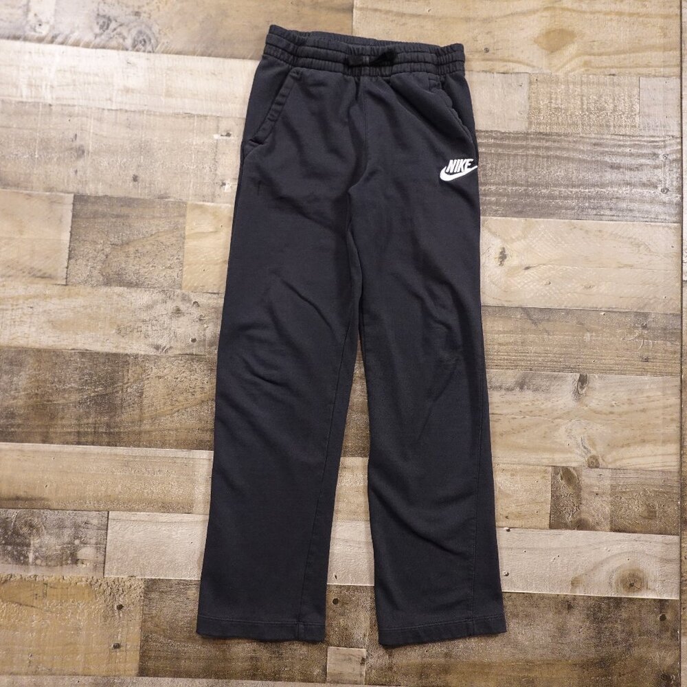 Nike Fleece Sweatpants Youth XL Black Embroidered‎ Logo Joggers